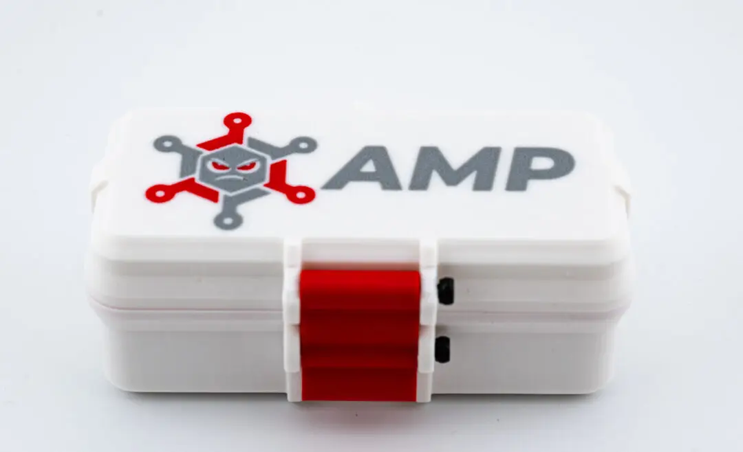 AMP 3D-Printed Vial Case – 10 Slot Secure Storage Box