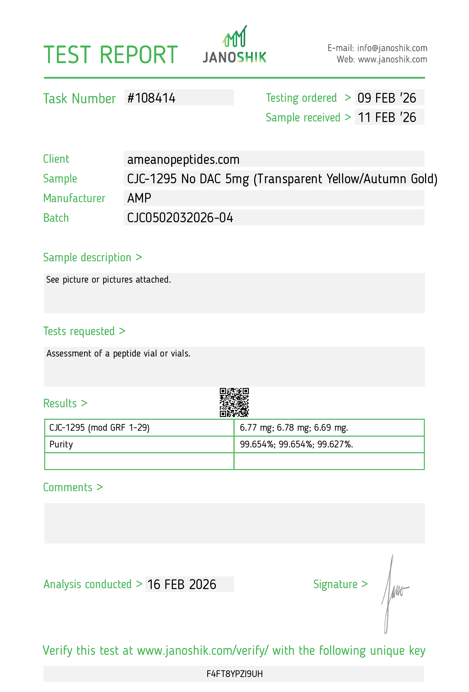 Ameano Peptides CJC-1295 No DAC 5mg - Image 2