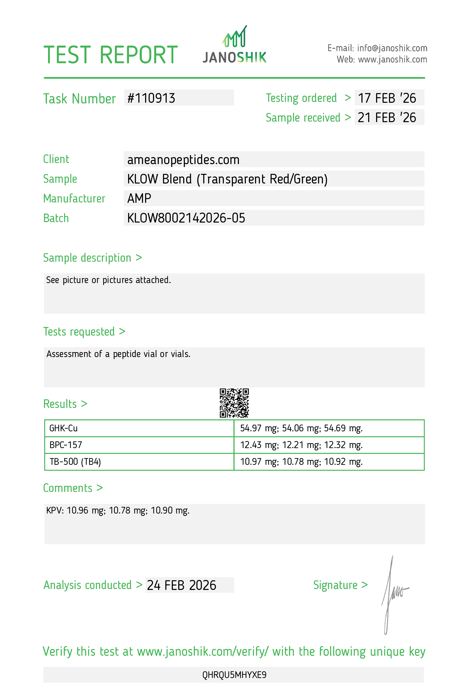 Ameano Peptides Klow Blend 80 mg - Image 2